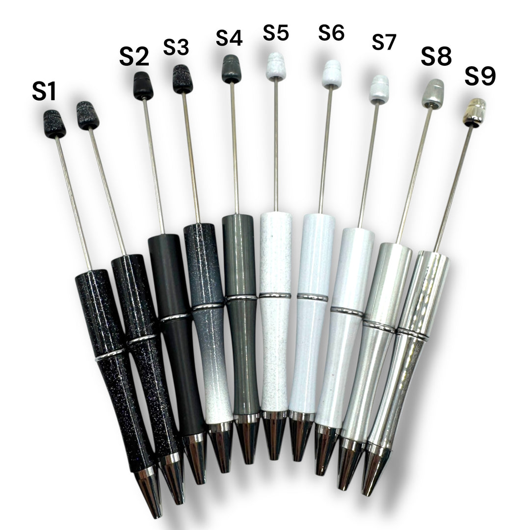 Plastic Beadable Pens Variety or Solid Colors - 10 pc. packs