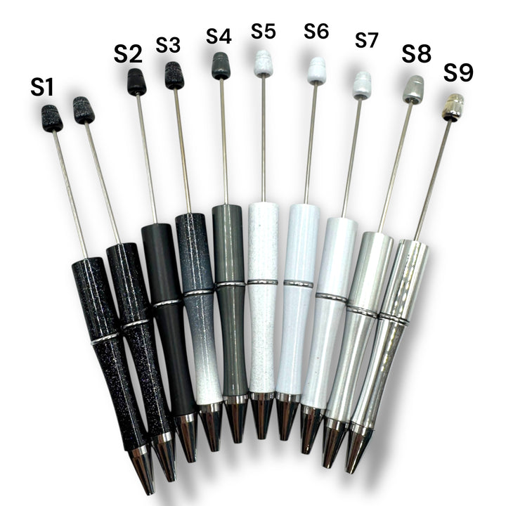Plastic Beadable Pens Variety or Solid Colors - 10 pc. packs