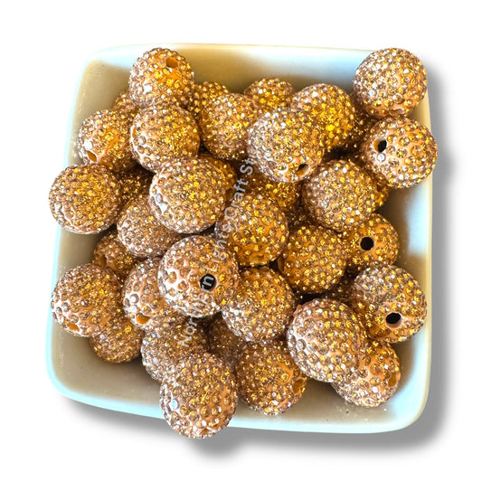 Mango Rhinestone Beads-16mm - 10pc.