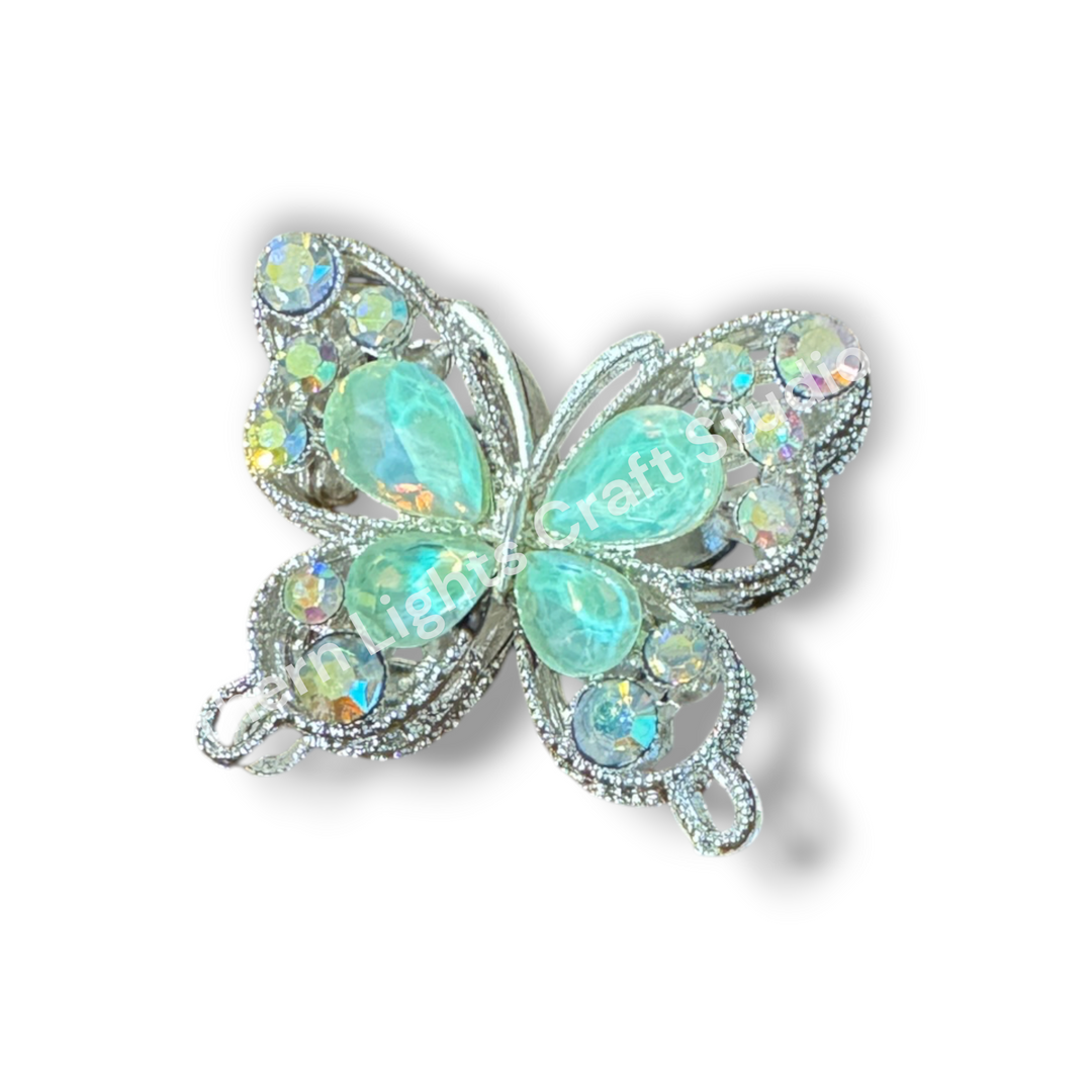 Silver Metal Alloy Butterfly Beads - 30mm