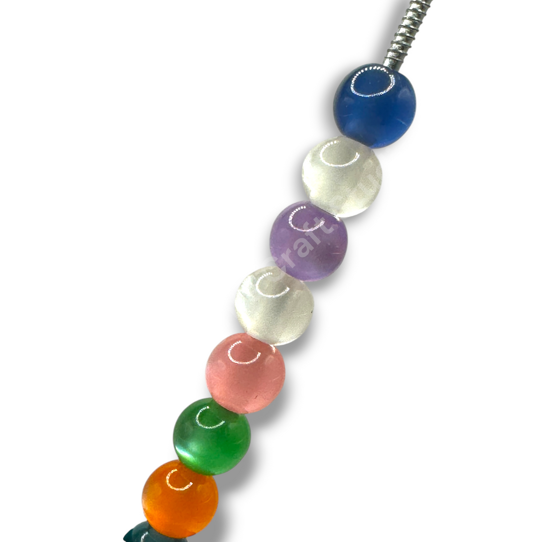Cat Eye 8mm Resin Bead Mix -50pc. Mix