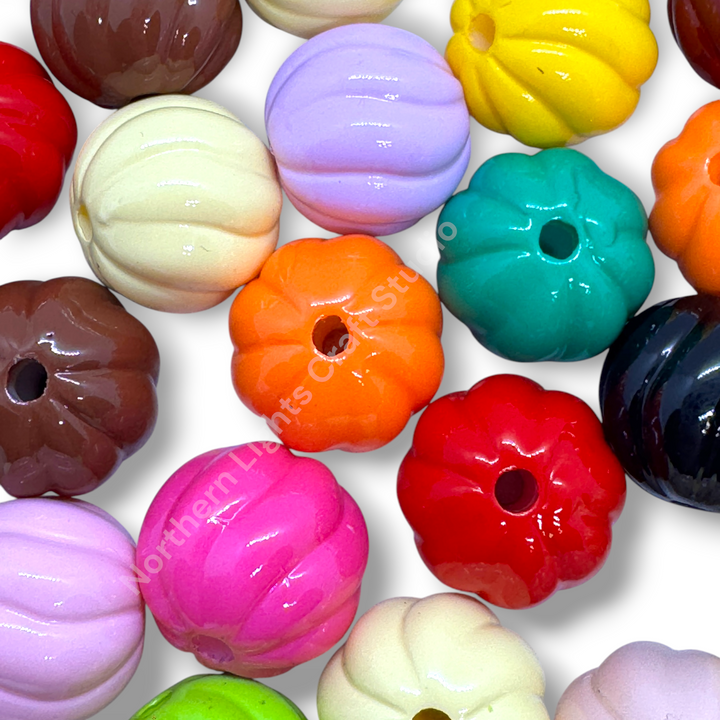 Pumpkin 16mm Acrylic Beads -20pc. Mix