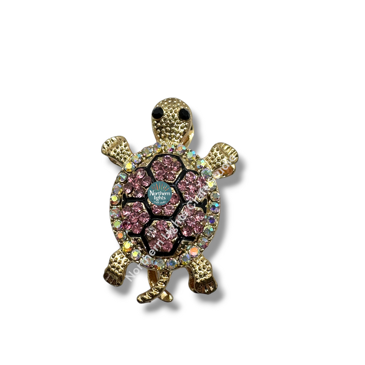 Rhinestone Double Sided Turtle Fancy Bead - READ DESCRIPTION