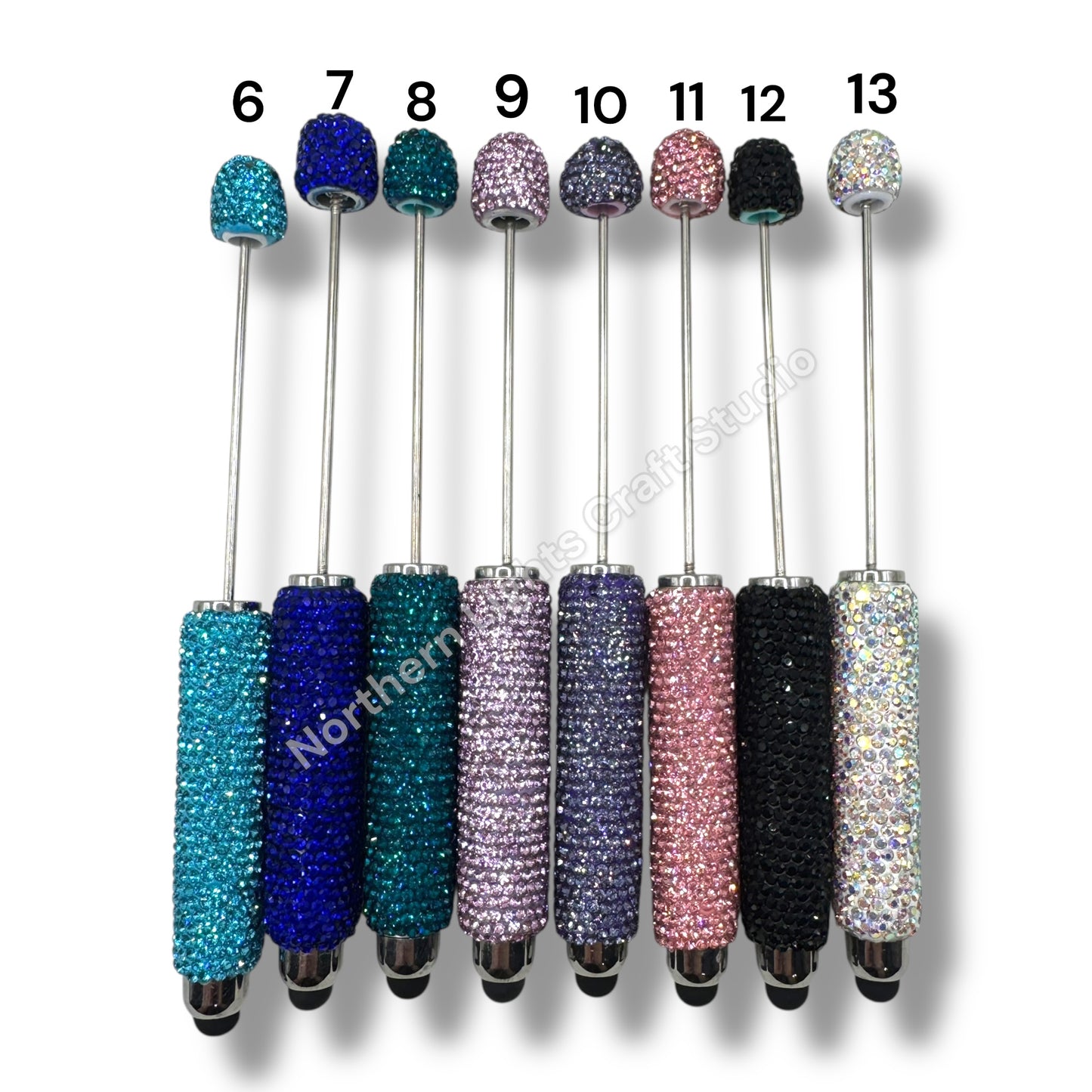 Beadable Rhinestone Stylus Pen - Solid or AB Mix-1pc.