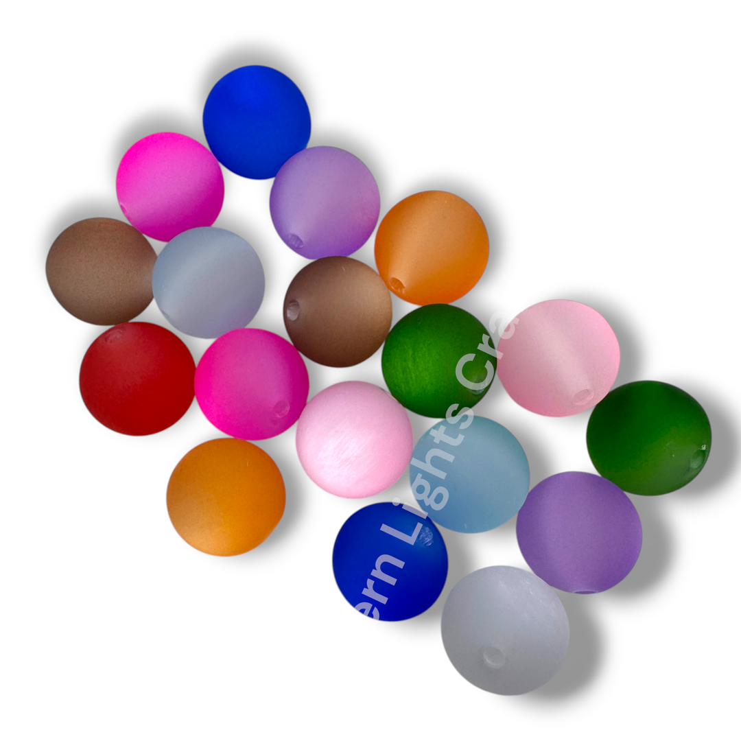 Frosted Cat Eye 20mm Acrylic Bead Mix - 20pc.