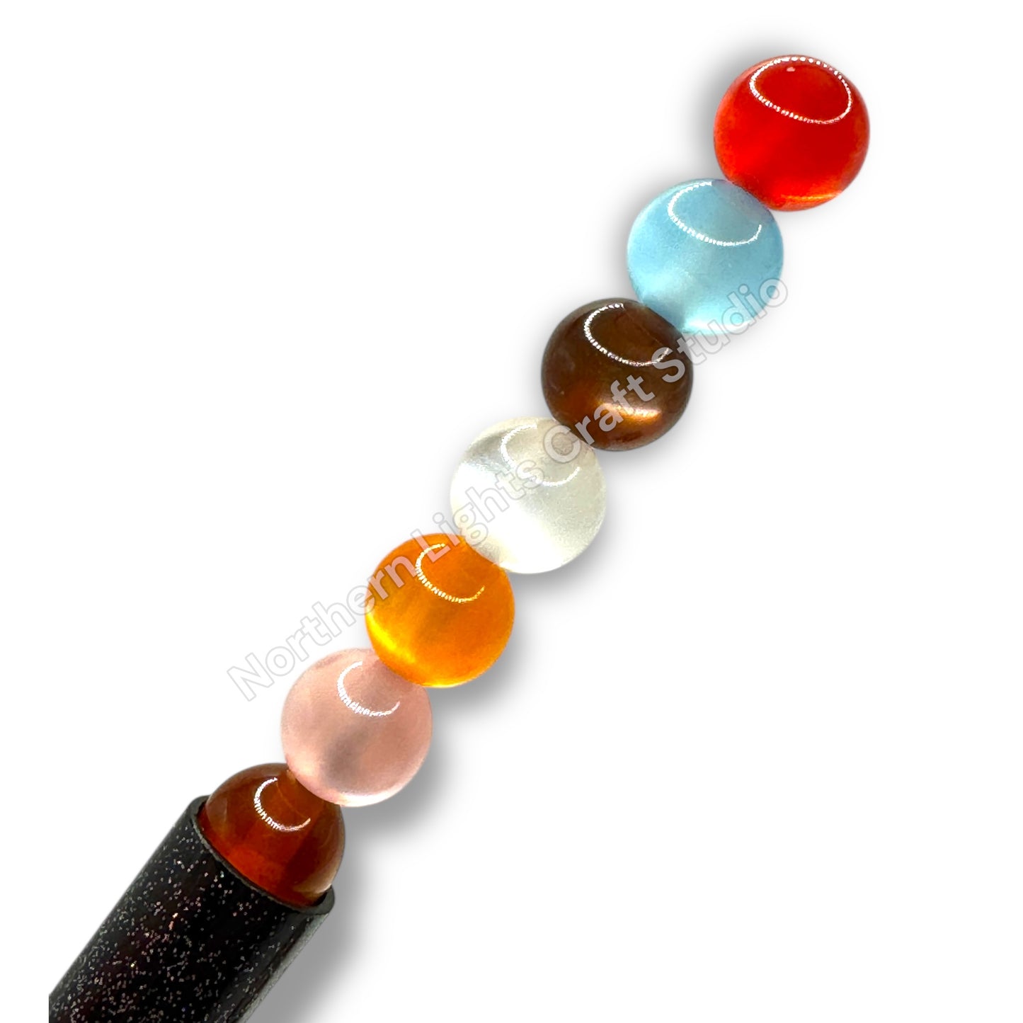 10mm Shiny Cat's Eye Beads - Fits Beadable Pen -50 pcs.