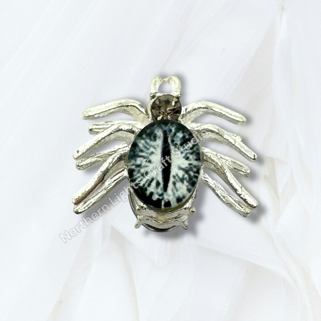 Metal Alloy Crystal Spider Beads - 1pc.