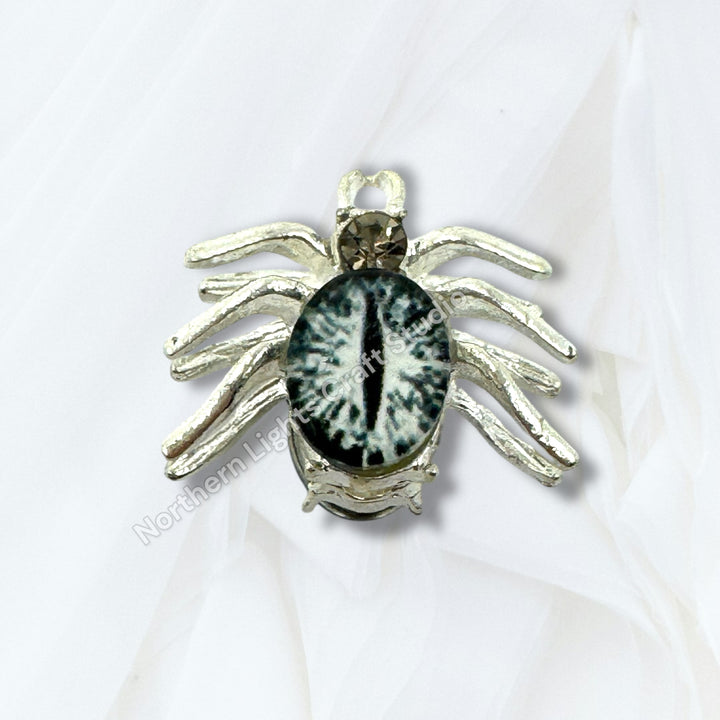 Metal Alloy Crystal Spider Beads - 1pc.