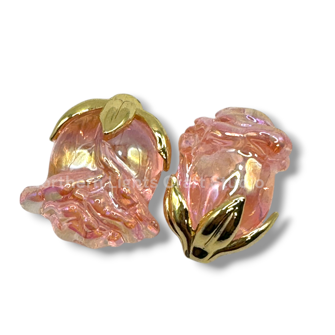 UV RoseLuxury Pen Topper Acrylic Bead - 2pc.
