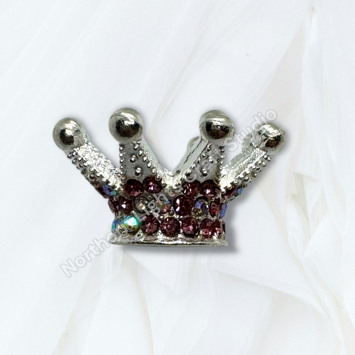 Large Metal Alloy AB/Colorful Crown Beads - 5pc. - You choose color
