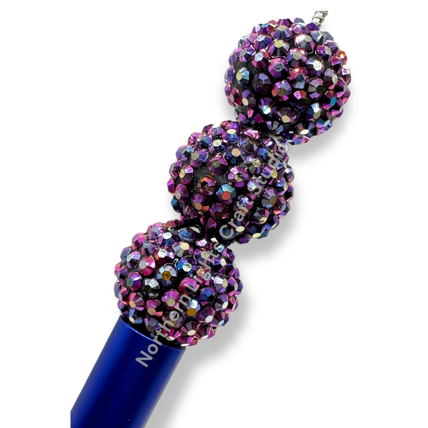 Dark Purple Purple Pink AB Acrylic 20mm Rhinestone Bubblegum Beads - 10pc.