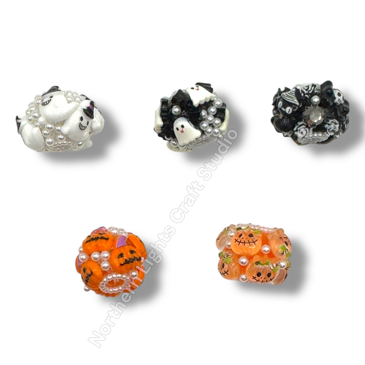 Acrylic Charm Halloween Sugar Beads 20mm - 3 pcs.