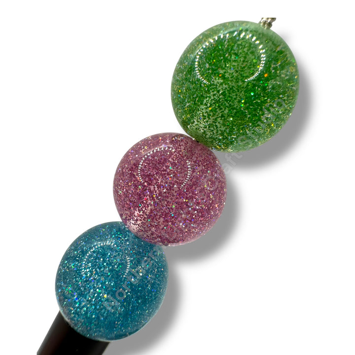 Glitter Celebration 20mm Acrylic Bead Mix - 10 Pieces