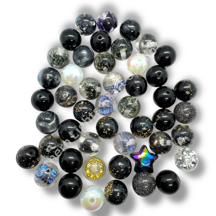 Starry Night Sky Premium Bead 16mm Resin Mix -20 pc.