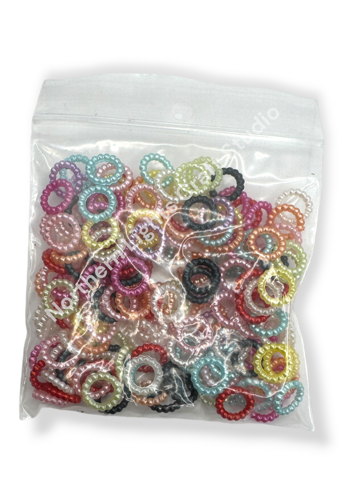 Colorful Pearl Finish Acrylic 10mm Spacer  - 10g.