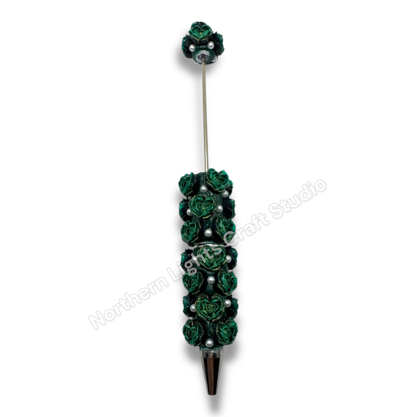 Soft Heart Shape Flower Beadable Pen