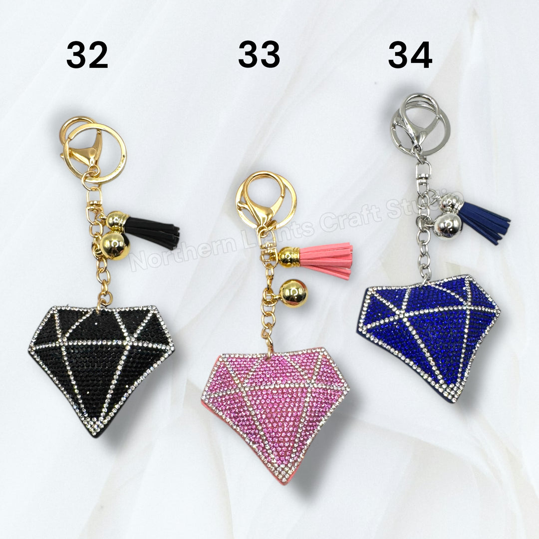 Rhinestone Purse Charm Keychains for DIY