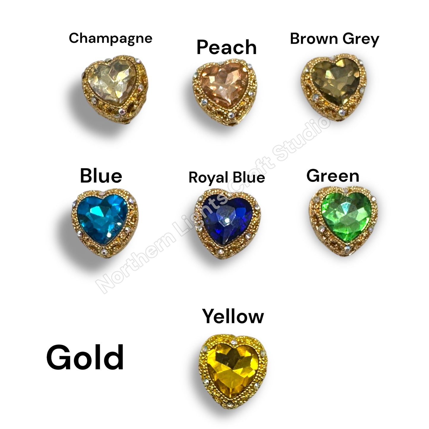 Metal Alloy Heart Bead