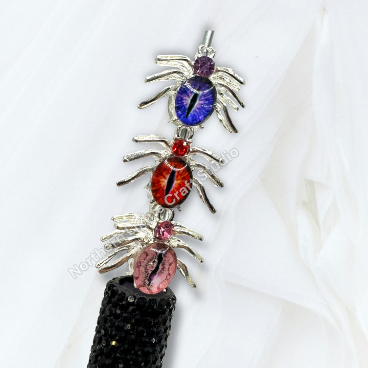 Metal Alloy Crystal Spider Beads - 1pc.