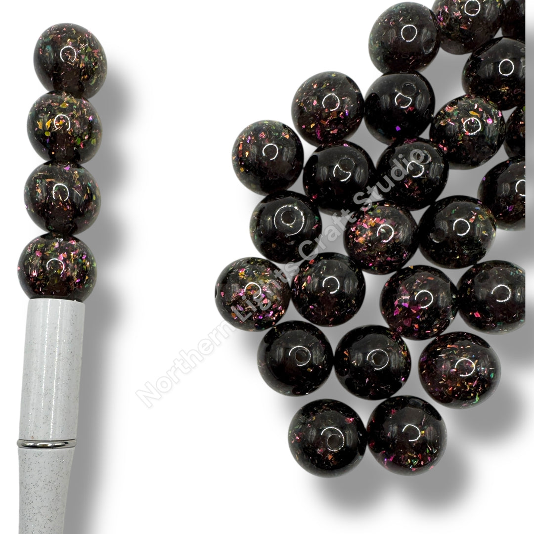 Irridescent Purple Flake 16mm Bead - 20pc.