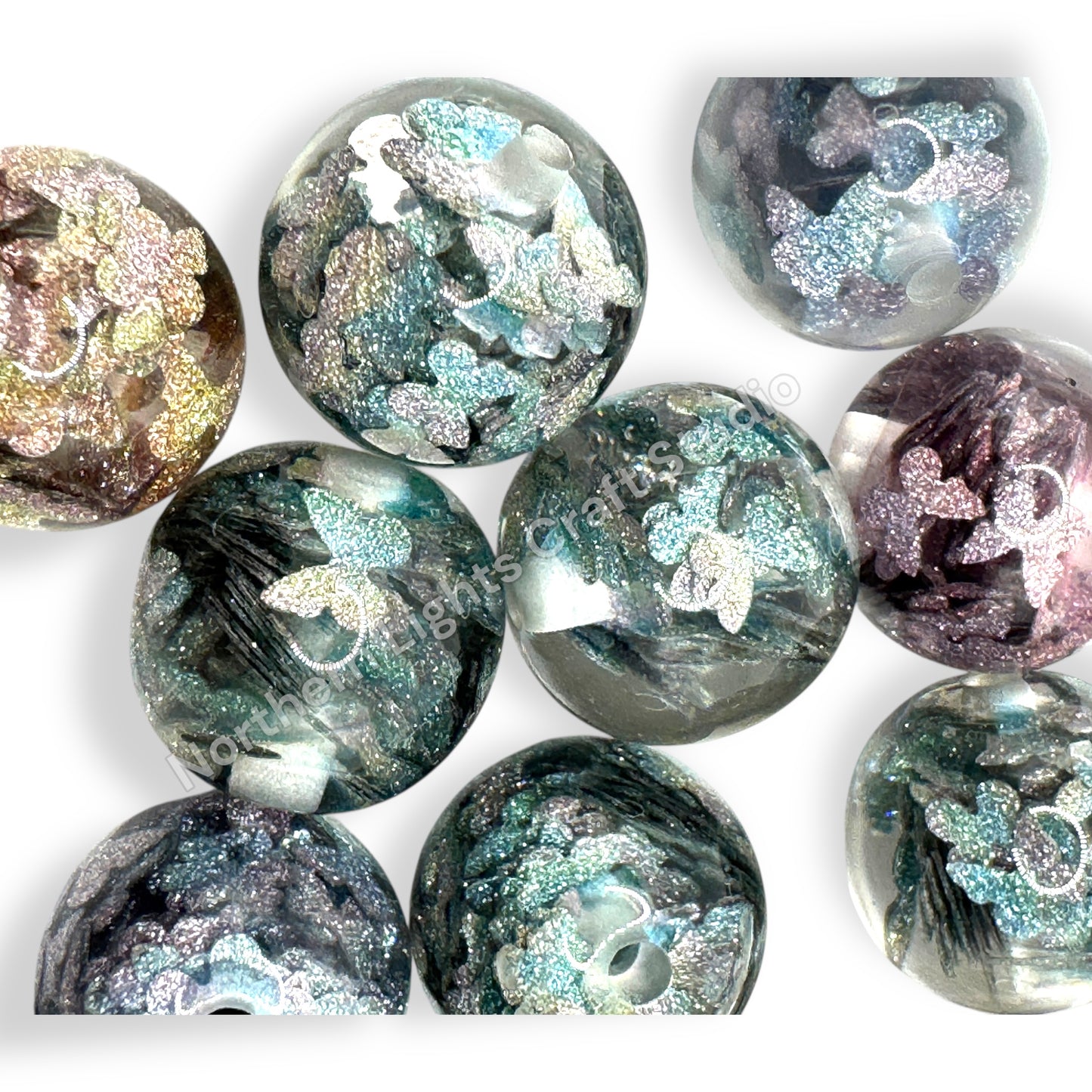 Shimmer Butterfly Luxury Beads - 16mm - 10pc.