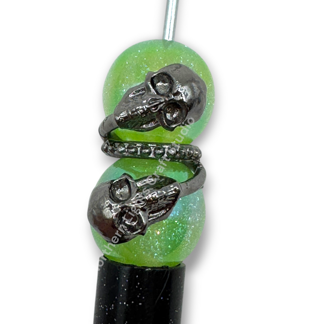 Skull Bead Wrap Spacer -5pc. READ DESCRIPTION!