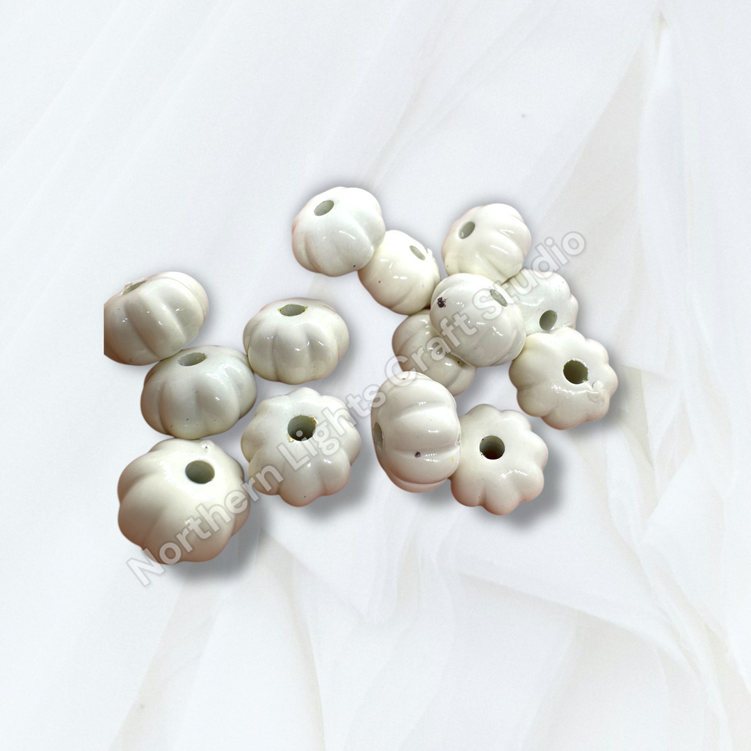 Pumpkin Spacer 10mm Acrylic Beads - 20 pcs.