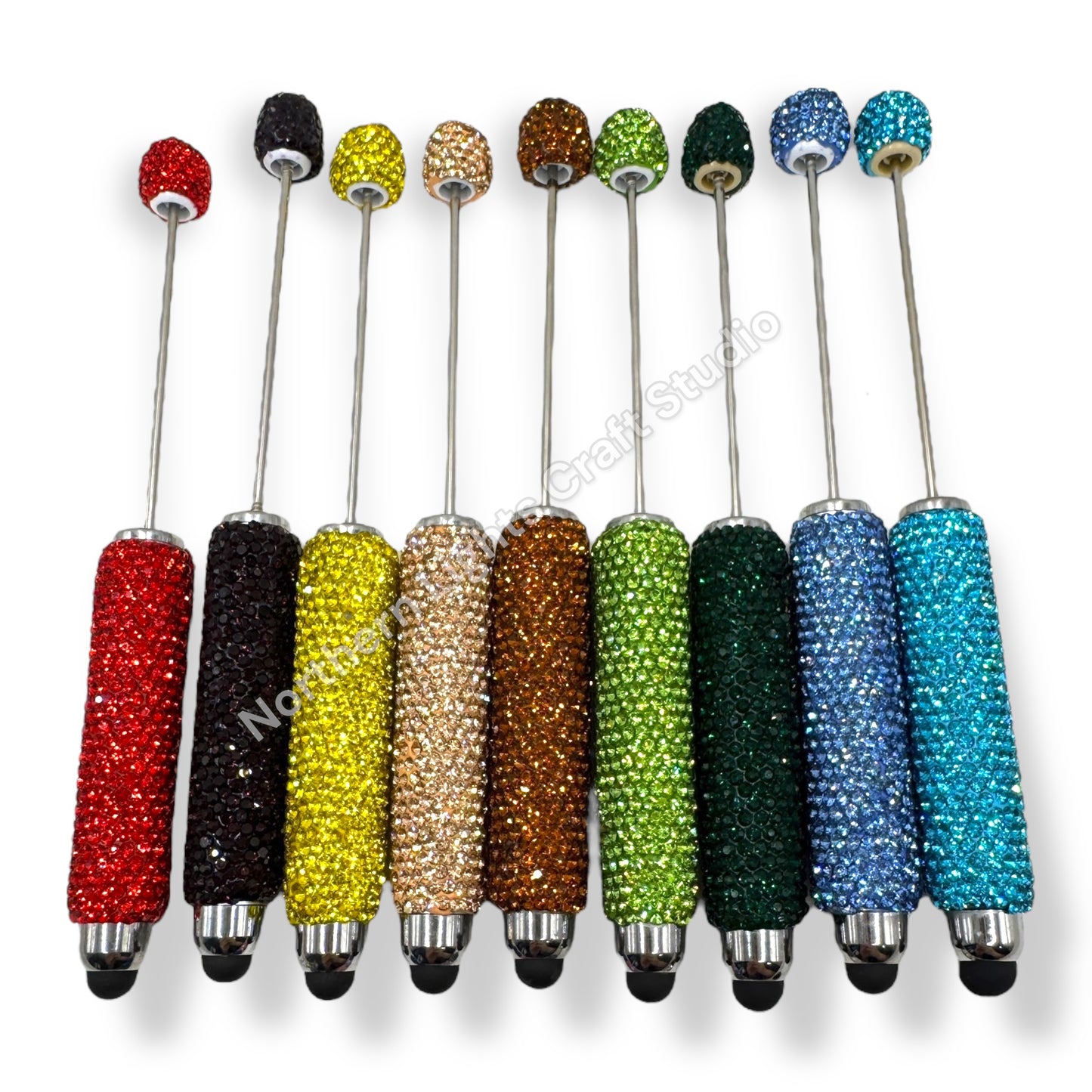 Beadable Rhinestone Stylus Pen - Solid or AB Multi-1pc.