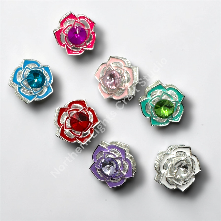 Metal Alloy Large Flower Bead - 1pc.