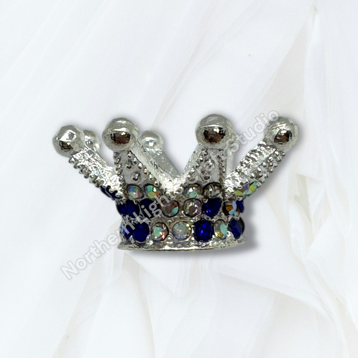 Large Metal Alloy AB/Colorful Crown Beads - 5pc. - You choose color