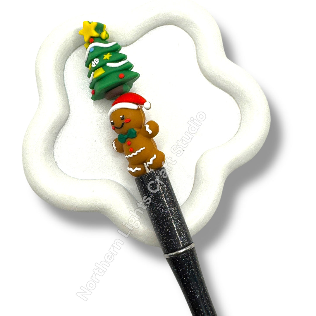 3D Christmas Silicone Focal Beads   - 1 piece