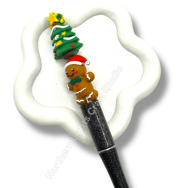 3D Christmas Silicone Focal Beads   - 1 piece