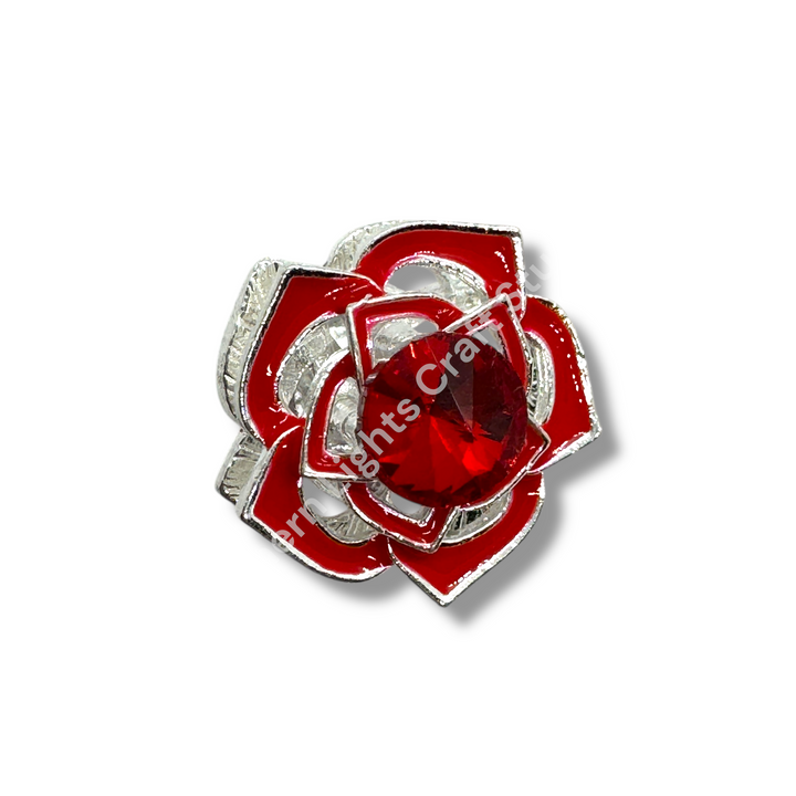 Metal Alloy Large Flower Bead - 1pc.