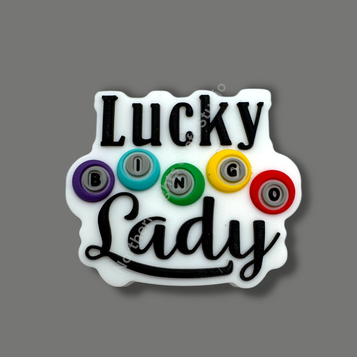 Lucky Lady Bingo Focal Bead - 1pc.