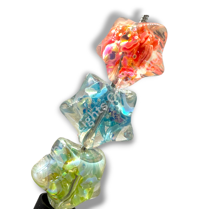 Star Shape UV Luxury Confetti Beads - 10pc.