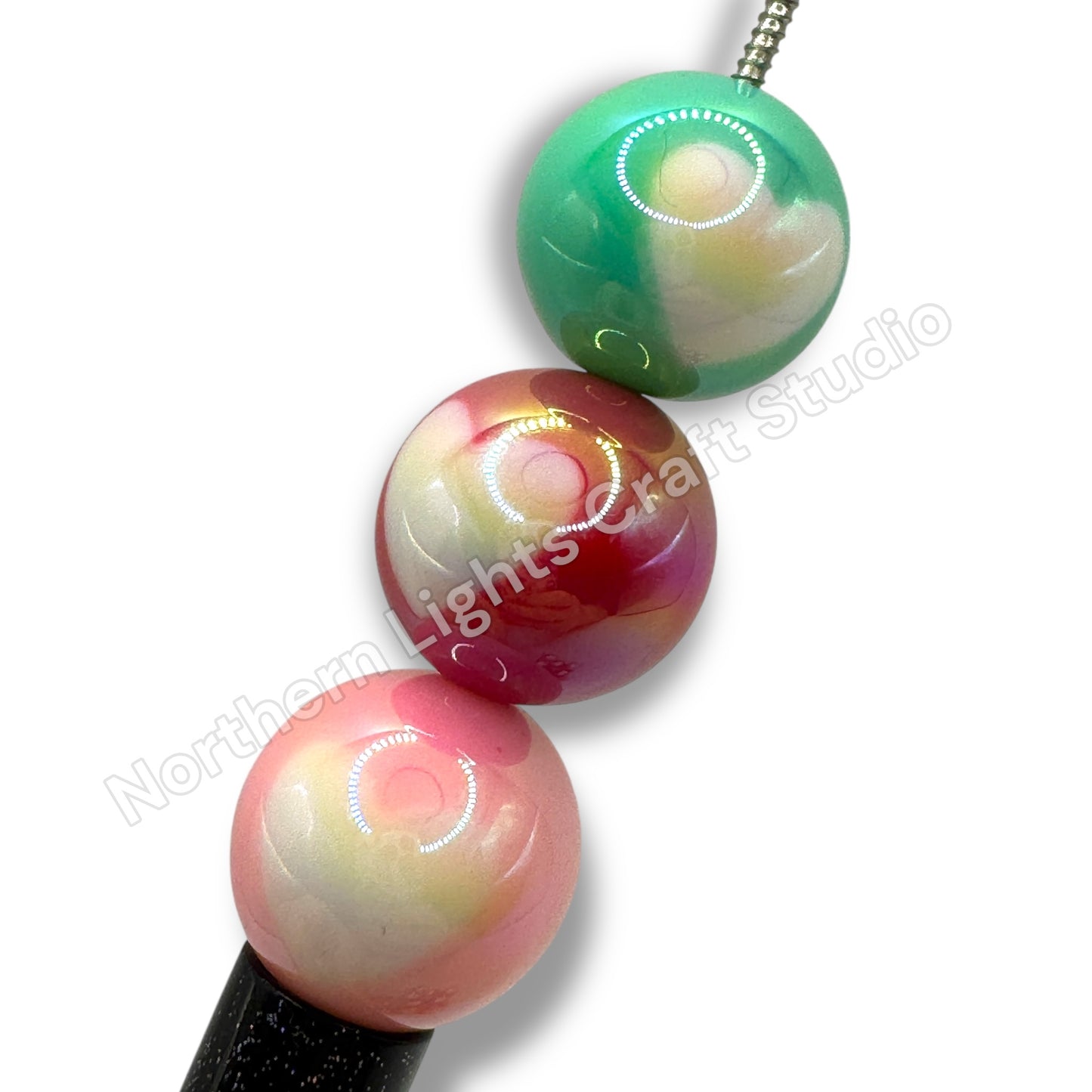 UV Printed Heart Bead 20mm - 12 pcs.