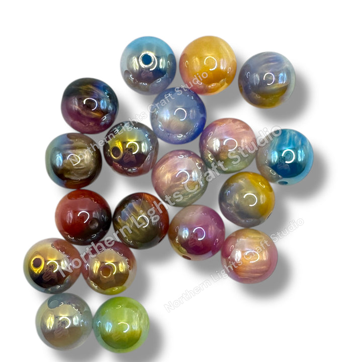 16mm Milky Way Acrylic Beads -20pc.