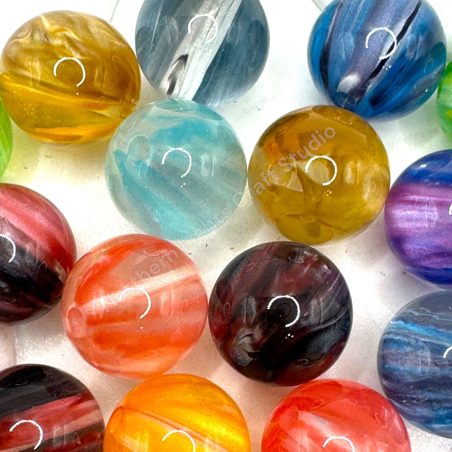 Galaxy Ribbon Bead 16mm - 20pc.