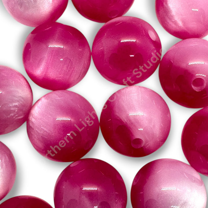 Cat Eye 16mm Acrylic Bead - 9 Colors Available - 20pc.