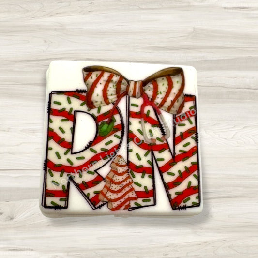 Printed Christmas RN Focal Beads