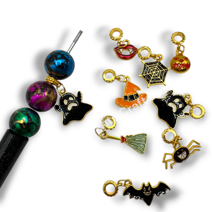 Metal Hallowen Theme Charms with Bail -10pc. Mix