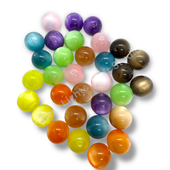 Cat Eye 16mm Acrylic Bead - 9 Colors Available - 20pc.