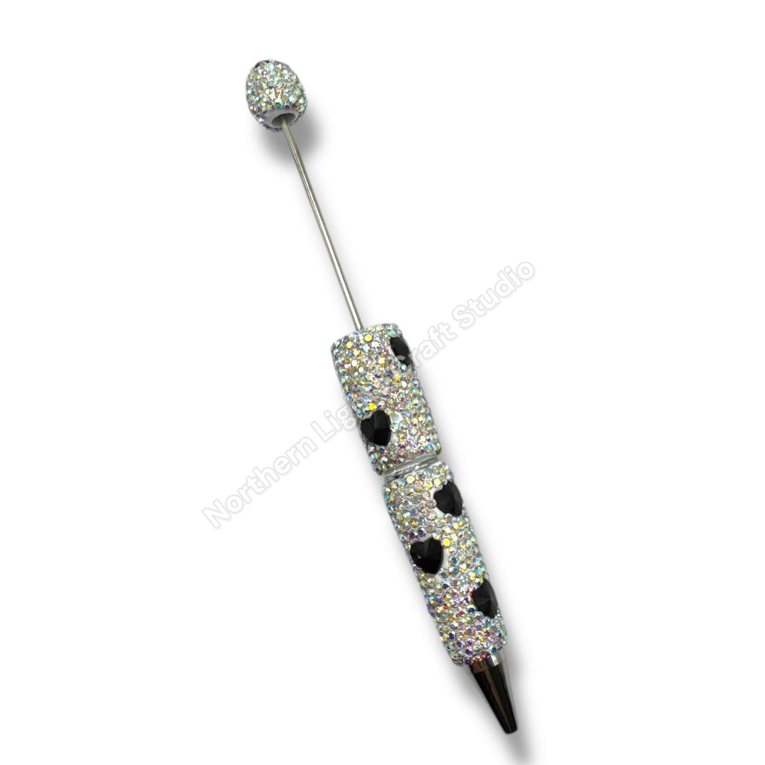 Rhinestone Heart Crystal Beadable Pens