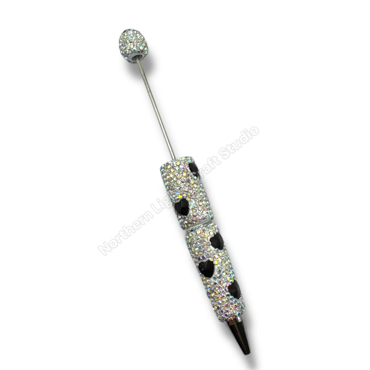 Rhinestone Heart Crystal Beadable Pens