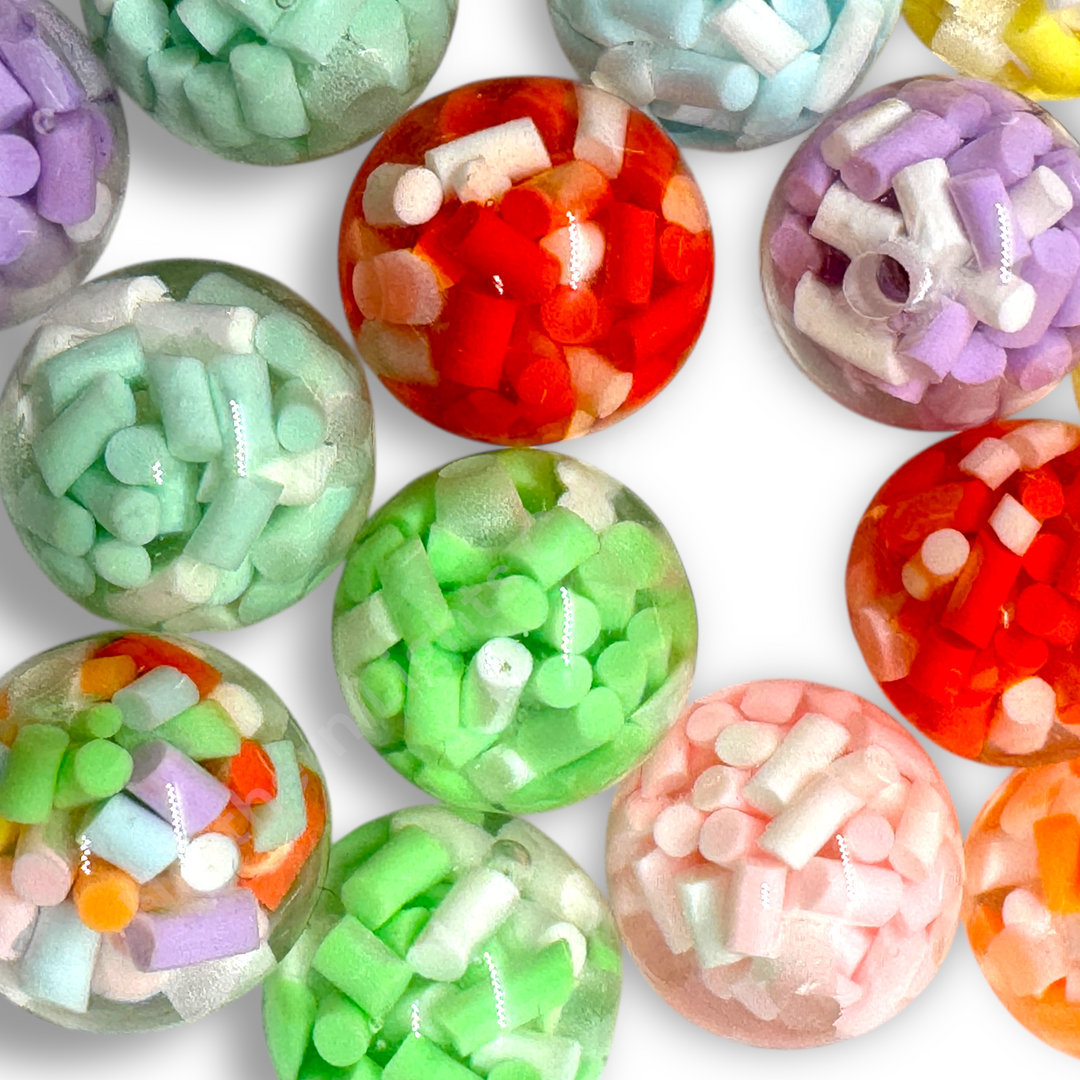 Luminous Sprinkle Confetti 16mm Luxury Resin Bead Mix - 10 pc.