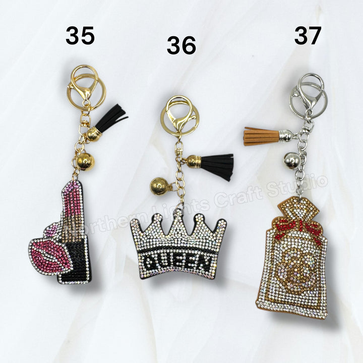 Rhinestone Purse Charm Keychains for DIY