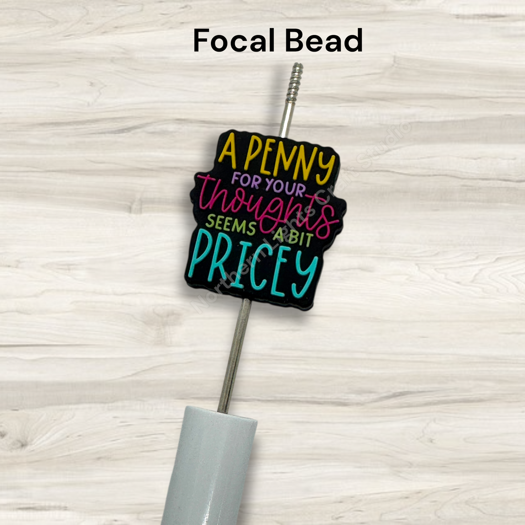 A Penny For Your Thoughts Seems a Bit Pricey Silcone Focal Bead