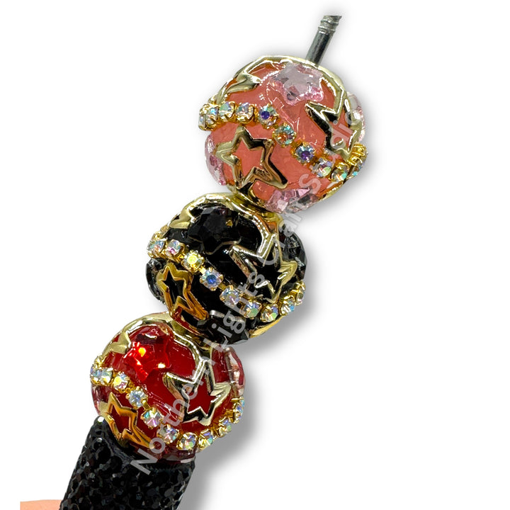 Gold Star cage beads - 4 pc.