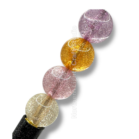 Glitter Dust Beads - 16mm-20pc.
