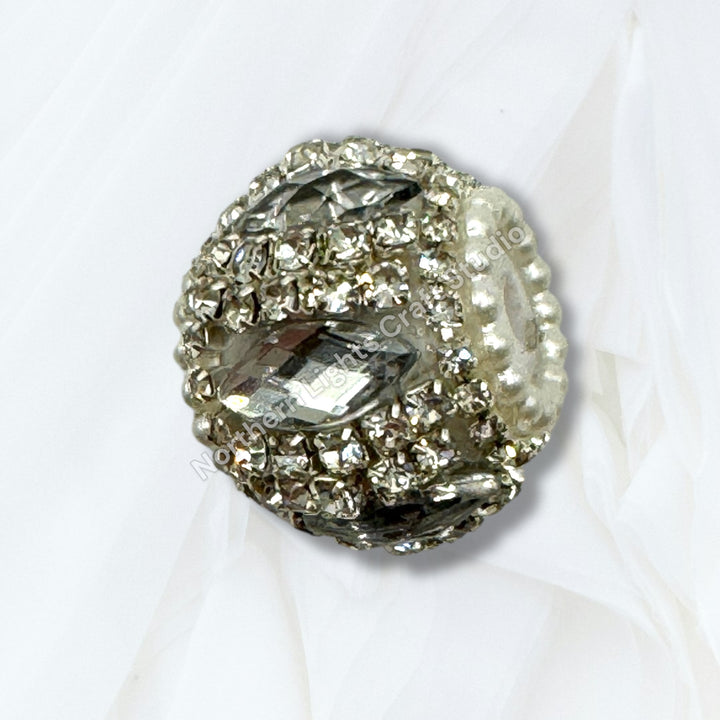Fancy Rhinestone Pumpkin Beads - 9 piece Mix